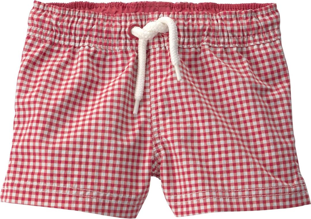 Little Planet by Carter's Baby Boys' 1-piece Swim Trunks (5T, Red Gingham)