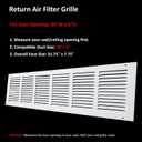 Steel Return Air Grill,Return Air Vent Cover (Duct Opening) Cold Air Return Vent Cover for Wall or Ceiling (30"W x 6"H Duct Opening)