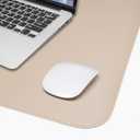 Leather Desk pad Protector, Large Desk mat with Natural Cork & PU Leather,Mouse pad,Non-Slip Office Desk Mat,Waterproof Desk Writing Pad for Office and Home (35in*17in,Beige)