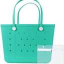 X Large Beach Bag, Oversized Rubber Beach Bag, Washable Open Tote Bag Durable Tote Travel Bags