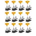 Window Locks,12 Sets Sliding Security Window Lock with Key for Vertical & Horizontal Sliding Windows & Sliding Doors, Adjustable Window Locks Security Window Stoppers for Patio Bedroom Home and Office