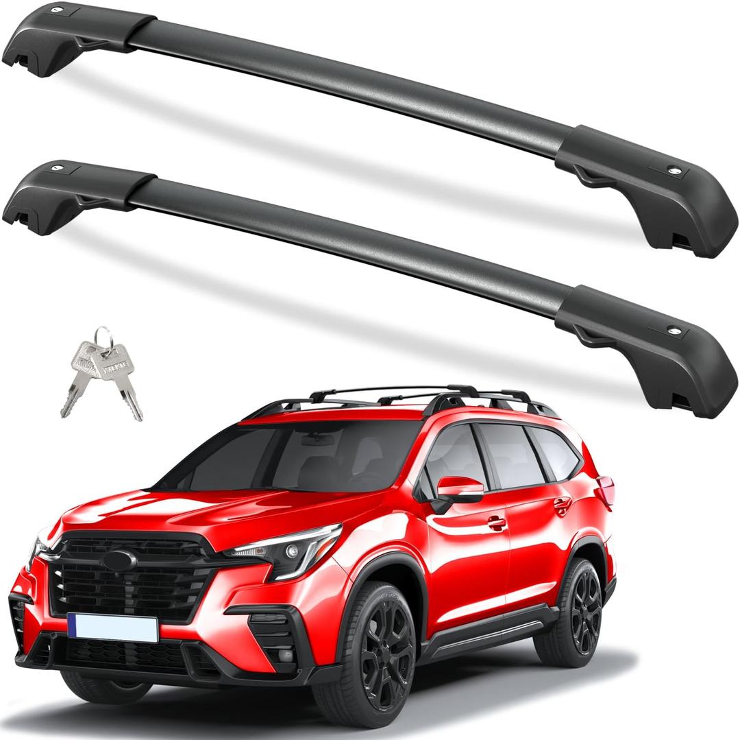 Tuyoung 300lbs Roof Rack Cross Bars Compatible with Subaru Ascent 2019-2026 with Raised Side Rails, Heavy Duty Anti-Theft Lockble Aluminum Roof Rails Crossbars Rooftop Luggage Racks Carrier