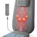 Shiatsu Back Massager with Soothing Heat, Upgraded Deep Tissue Kneading Massage Chair Pad, Vibration Massage Seat