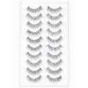 KSYOO Light Volume False Lashes Natural Look, Thin Band False Eyelashes Natural Look, Medium-Length Rounded lashes Seamlessly with Your Natural Lashes -10 Pairs (Natural N20)