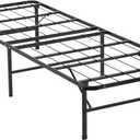 FDW Twin Bed Mattress Foundation Box Spring Replacement Heavy Duty Steel Slat Easy Assembly Noise-Free Twin Bed Frame Metal Platform Bed FrameBlack