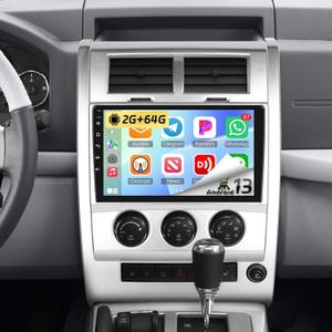 EKAT [2G+64G] for 2008 2009 2010 2011 2012 Jeep Liberty Radio Android 13 Car Stereo with 10 inch Touch Screen, Carplay/Android Auto/1080P/Bluetooth/WiFi +AHD Backup Camera