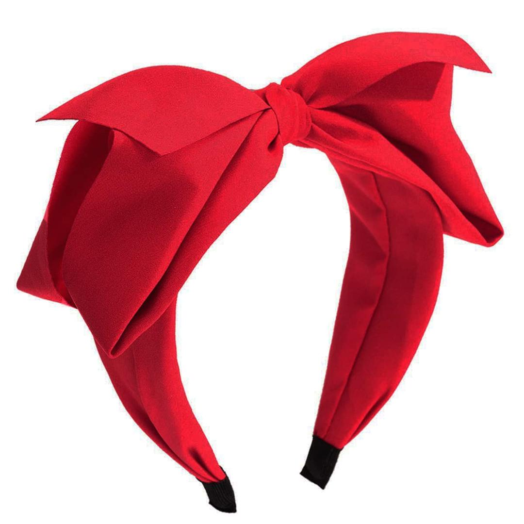 Big Bow Headbands for Women - Cute Red Bowknot Headbands Halloween Cosplay Christmas Holiday headband