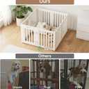 EVERFRONT Dog Playpen with Door - Dog Pen Indoor - Easy Assemble Dog Play Pen - Puppy Playpen, Cat Playpen, Small Animal Playpen, Dog Play Pen Indoors (White, 30", 10 Panels)