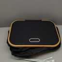 Laundry Basket with Wheels and Handle - 100L Bamboo-Fabric Laundry Hamper with Lid, Front Mesh Pocket, Travel Bag, Sturdy Wheels, Black