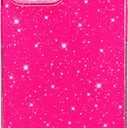 Hython Case for iPhone 14 Case Glitter Cute Sparkly Shiny Bling Sparkle Phone Cases 6.1", Thin Slim Fit Soft TPU Bumper Shockproof Rubber Protective Cover for Women Girls Girly, Hot Pink