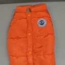 Kuoser Dog Coat Puffer Vest, Warm Dog Jacket Windproof Dogs Cold Weather Coats Pet Snowsuit Padded Vests, Lightweight Puppy Winter Clothes for Small Medium Dogs, Button Design, Easy On/Off, Orange M (Medium (Chest Girth: 20.8"))