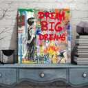 Graffiti Canvas Wall Art Dream Big Graffiti Wall Decor Pictures Abstract Man Cave Street Art Poster Prints For Living Room Bedroom Office Dorm Decoration