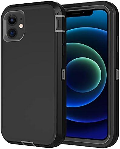 for iPhone 15 Plus Case, Heavy Duty 3-Layer [Shockproof] [Drop Proof] [Dust Proof] Rugged Protective Defender Cover with [2 x Screen Protector] for Apple iPhone 15 Plus