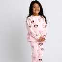 MONICA + ANDY Sporty Sweatsuit, Size 9-12 Months, Minnie and Friends on Pink, 100% Organic Baby Clothes for Girls, Sustainable Super Soft Cotton, Sizes for Kids, Toddler, & Infant