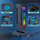 Switch 2 Controller Charger Dock for 2025 Nintendo Switch 2 JoyCon, 2.5H Fast Magnetic Charging Station with LED RGB & Indicator, Compact Joy-Con 2 Detachable Charging Accessories with Cable Protector