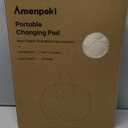 Portable Waterproof Leather Diaper Changing Pad Compact for Travel Diaper Bag, Easy Clean, Newborn Baby, Beige (Medium)