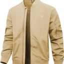 NORTHYARD Men's Bomber Jacket Lightweight Casual Windbreaker Zip Up Fashion Windproof Coat Spring Fall (L)