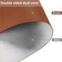 Leather Table Pad,1.8mm Thick,40x66 Inch,Dining Table Pad,Table Pads for Dining Room Table Rectangular,Dining Room Table Cover,Dining Table Cover(Brown+Gray,40x66)
