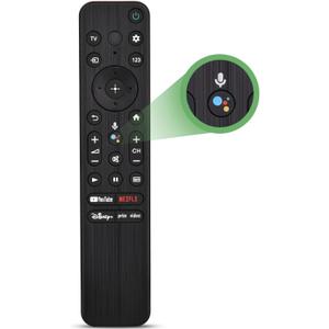 Voice Remote Replacement for Sony Smart TV Control:Comptible for 2019-2025 Sony Bravia OLED LED 4K 8K UHD,for Android Google TV with Shortcuts YouTube and Disney+ etc.
