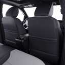 LUCKYMAN CLUB Tacoma Custom Fit Seat Covers for 2024 2025 Tacoma Crew Cab with Faux Leather (Black & Gray)