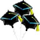 3 x Soochat Graduation Cap Balloon, Grad Hat balloons Grad Balloons 2026 for Graduation Party Decorations 3Pcs