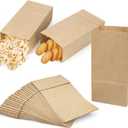 Foraineam 300 Pack Mini Kraft Paper Bags 3.5 x 2 x 6.7 inch Durable Brown Paper Snack Bag Small Cookie Party Favor Bags