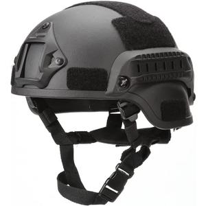 MICH Airsoft Helmet with Side Rails and NVG Mounts for Outdoor Activities Such As Airsoft, Paintball, CS Games, Etc. (BK)