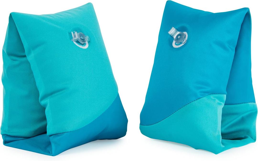 SwimWays Power Swimr Outdoor Pool Swim Vest for Kids, Adjustable Kid Pool Float for Swim Training, Medium Pink Mermaid (Blue)