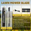 48 inch Mower Blades for John Deere E140 D140 D160 E160 E170 E150 L120 LA145 LA140, Mulching Lawn Mower Blades with 7 Star Center Hole Replace Part AM137757 AM141035 GX21784 GY20852