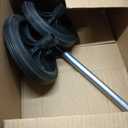Garneck Trash Can Wheels Replacement Set: Rubber Pulley Wheels with Hollow Shaft for Garbage Bin Dolly Cart Mobility and Easy Trash Handling