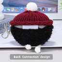 Plush Case Cover Compatible with Bose Ultra Open (2024) Handmade Knitted Cartoon Creative Funny Cute Earbuds Headphone Cases (HeiS-XN+Burgundy,for Bose Ultra Open (2024))