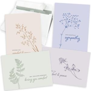 Sympathy Cards with Envelopes - 24 Sympathy Cards with Sentimental Designs and Thoughtful Messages - 4 Unique Condolences Card Designs in a Sympathy Cards Assortment Box with Envelopes (Pastel) Sympathy Cards with Envelopes - 24 Sympathy Cards with Sentimental Designs and Thoughtful Messages - 4 Unique Condolences Card Designs in a Sympathy Cards Assortment Box with Envelopes (Pastel)