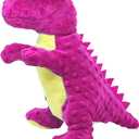 No Stuffing Dog Toys for Aggressive Chewers, Squeaky Wrinkled Toys, Durable Dog Chew Toys, Soft and Tough Plush Toys, Suitable for All Breeds of Dogs. (Dinosaur (Red)), 12"L x 8.5"W x 6"H