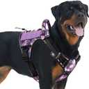 Auroth Tactical Dog Harness for Small Medium Large Dogs No Pull Adjustable Pet Harness Reflective K9 Working Training Easy Control Pet Vest Military Service Dog Harnesses (L, Purple Camo) (L(Neck:18-29",Chest:24-37"),45-80 lbs)