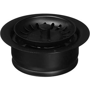 Westbrass A2089SEV-62 3-1/2" Kitchen Sink Waste Disposal Drain Flange and Basket Strainer, Matte Black