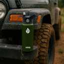 HR8 Stainless Steel Insulated Water Bottle with Straw Lid, Wide Mouth Stainless Steel Metal Water Bottle 24H Cold, 12H Hot, Leakproof, BPA-Free (Army Green, 22 Ounces - 650ml)