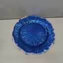allgala 13-Inch 5-Pack Heavy Quality Round Plastic Charger Plates-Reef Royal Blue-HD80337