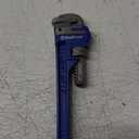 8-Inch Mini Pipe Wrench - Quick-Adjust, Soft Grip Handle - Straight Jaw Plumbing Tool for Pipe, Household Use, Vehicle Repai (Blue)