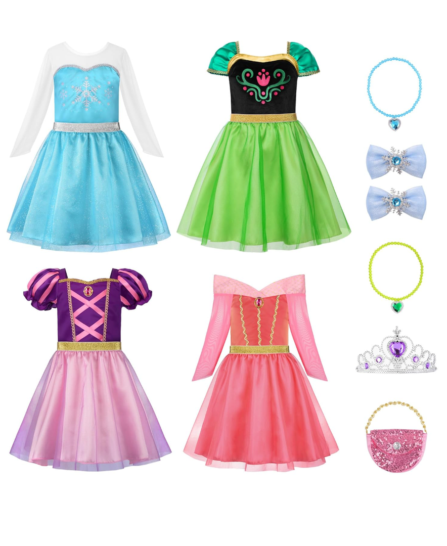 ReliBeauty Princess Dress up for Girls 3-8