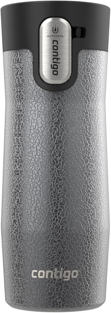 Contigo AUTOSEAL West Loop Vacuum-Insulated Stainless Steel Travel Mug with Easy-Clean Lid 16 oz Crystal Sake (16oz (Single Pack))