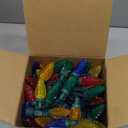 Dazzle Bright C9 Christmas String Lights, 100 LED 66 FT Waterproof Connectable Green Wire Fairy Lights, Christmas Lights for Indoor Outdoor Home Yard Xmas Tree House Decorations (Multi-Colored)