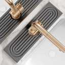 Diatomite Kitchen Faucet Mat - 14Inch Water Absorbing Stone Tray for Sink, Stone Fast-Drying Faucet Mat for Kitchen Counter Sink Accessories (Dark Grey, 14'' x 3.9'')