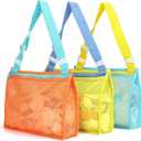Tagitary Beach Toy Mesh Beach Bag Kids Shell Collecting Bag Beach Sand Toy Totes for Holding Shells Beach Toys Sand Toys Swimming Accessories for Boys and Girls