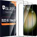 3 Pack for Samsung Galaxy S23 Screen Protector, 9H Tempered Glass, Ultrasonic Fingerprint Compatible, HD Clear Case Friendly for Samsung S23 Glass Screen Protector 5G (s23 6.1-inch)