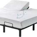 Waterproof 32-34" Split Top Queen Mattress Protector for Adjustable Bed Soft Jersey Fitted Matress Cover