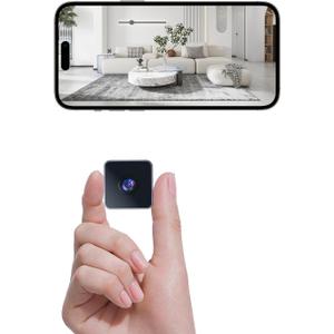 2025 Upgraded Hidden Camera Indoor,1080P HD WiFi Camera for Home,Suitable for Home Offices, Camer with Night Vision, for Indoor and Outdoor Safety,Real Time Record Surveillance(Black)