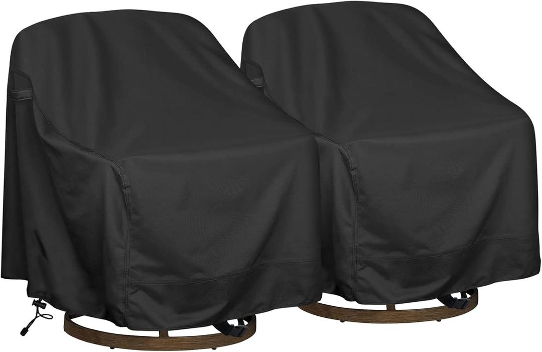 Outdoor Swivel Lounge Chair Cover 2 Pack,Waterproof Heavy Duty Outdoor Chair Covers, (39" W X 37" D X 38" H) Patio Furniture Cover for Swivel Patio Lounge Chair