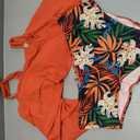 SUUKSESS Women Ruffle High Waisted Tankini Swimsuit Tummy Control Bathing Suit XL