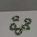 Domensi Napkin Rings Set of 6 Eucalyptus Leaf Napkin Rings Rustic Farmhouse Greenery Spring Wreath Napkin Ring Holders for Wedding Banquet Christmas Family Dining Table Decoration (White Berries)