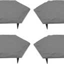 4Pcs Large Stepping Stones,Outdoor Stepping Stones with 24pcs Ground Stakes,Outside Flooring Pavers Decorative for Garden Yard Lawn Pathway Walk Way (Grey)